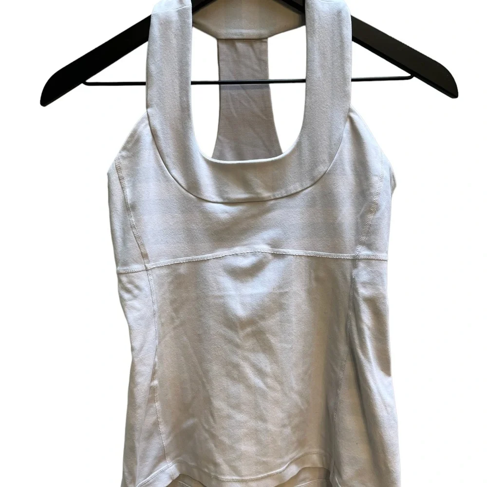 Lululemon light striped light blue and White